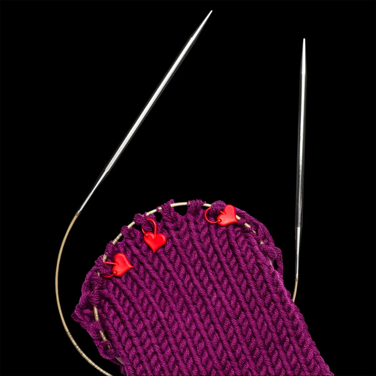 addiLove Stitch Markers - Set of 6 Heart-Shaped Markers for Knitting - Image 4