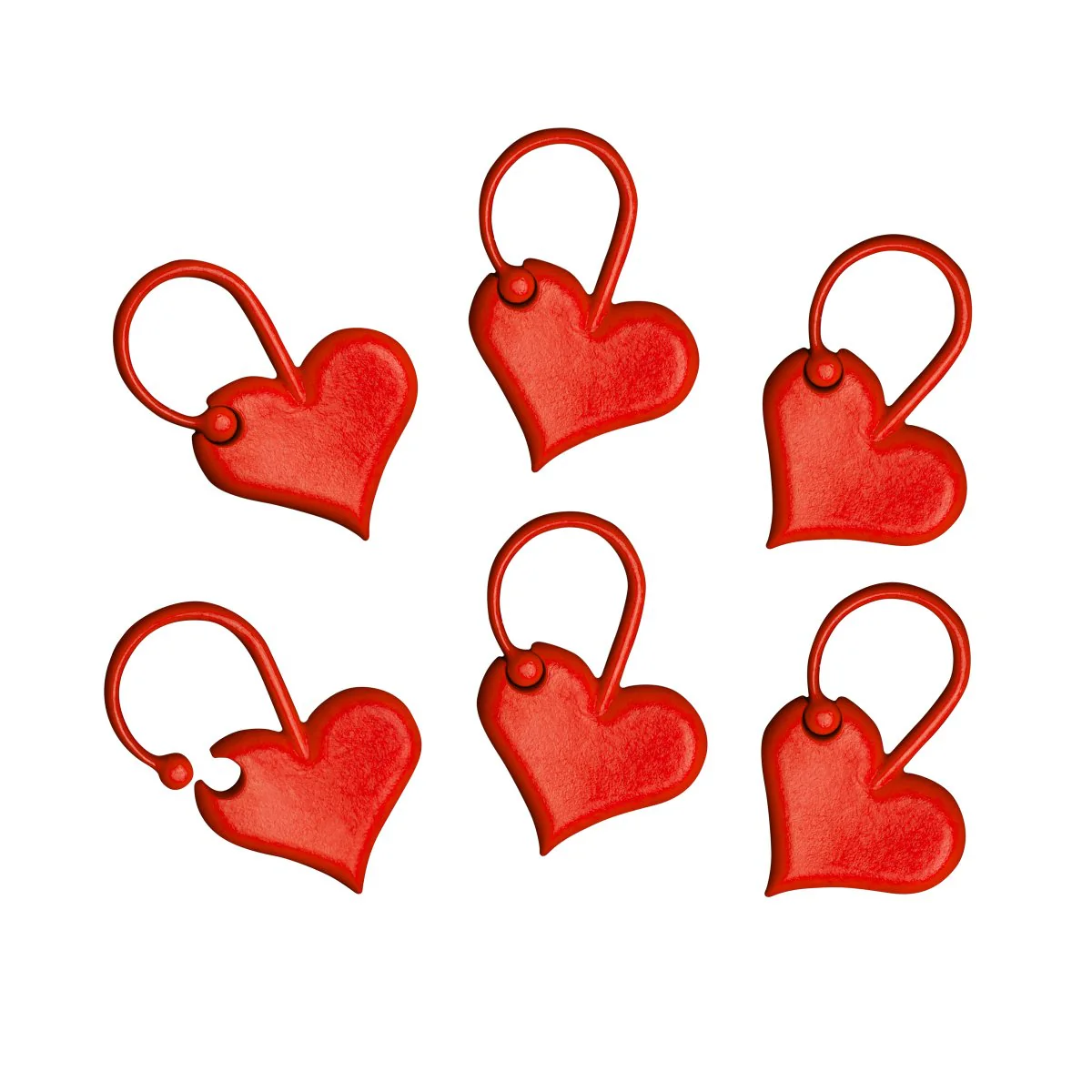 addiLove Stitch Markers - Set of 6 Heart-Shaped Markers for Knitting - Image 5