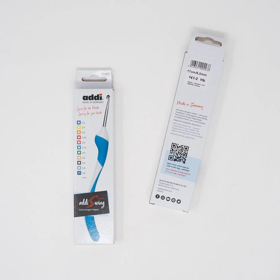 addi Swing Crochet Hook 140-2, addi Maxi Swing Wool Crochet Hook 141-2 - Ergonomic & Relaxing - Image 5