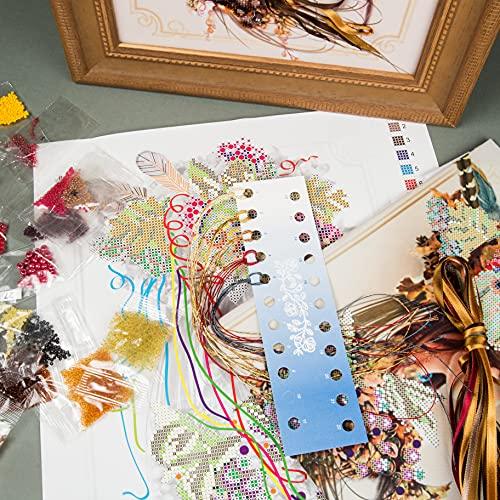 Beadwork kit B-643 "Autumn", Bead Embroidery, Needlepoint, Handcraft kit, DIY Beaded Painting 3D, Tapestry Beaded Cross Stitch kit, Beadwork - Image 4