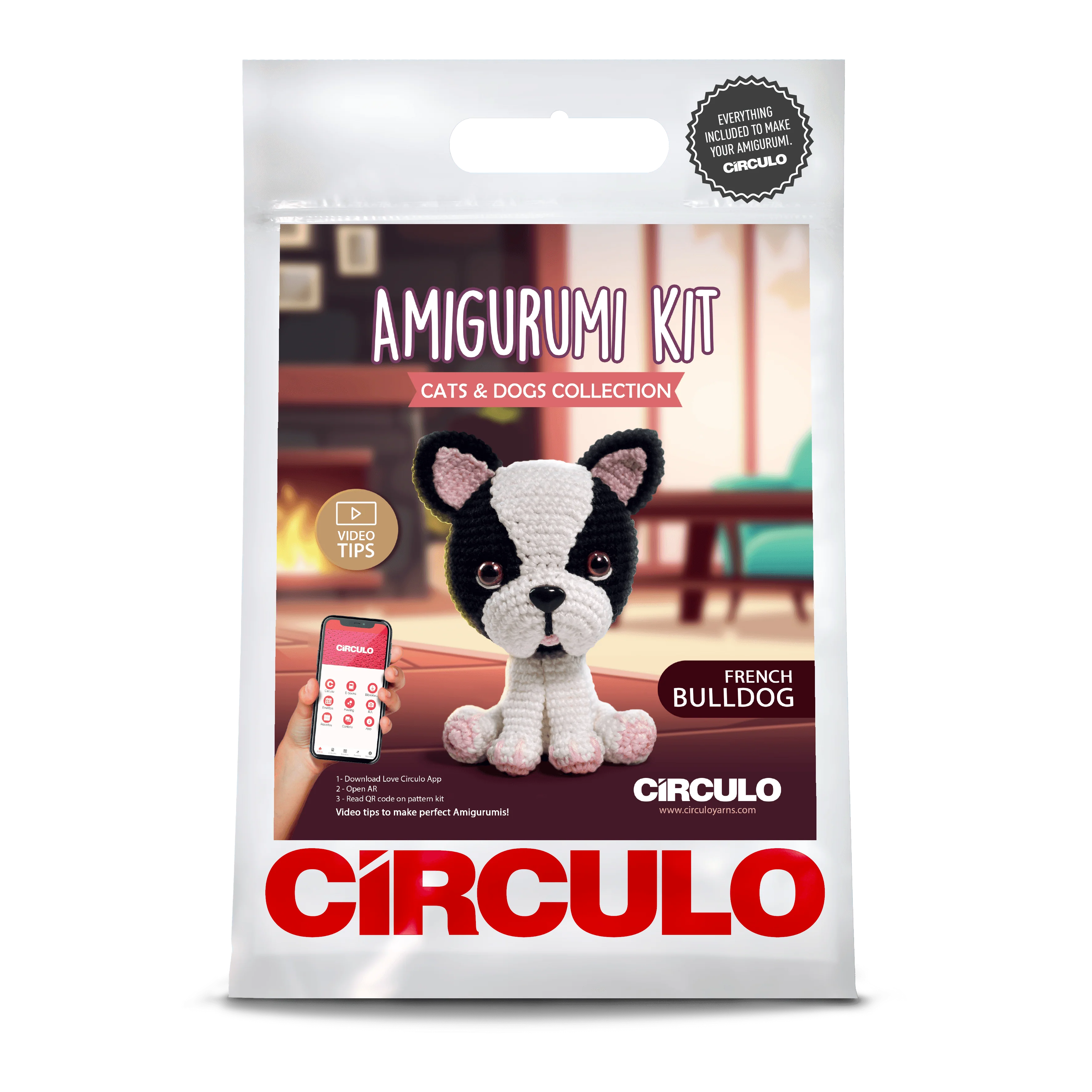Circulo Amigurumi Kits Cats and Dogs FRENCH BULLDOG 02 - Image 4