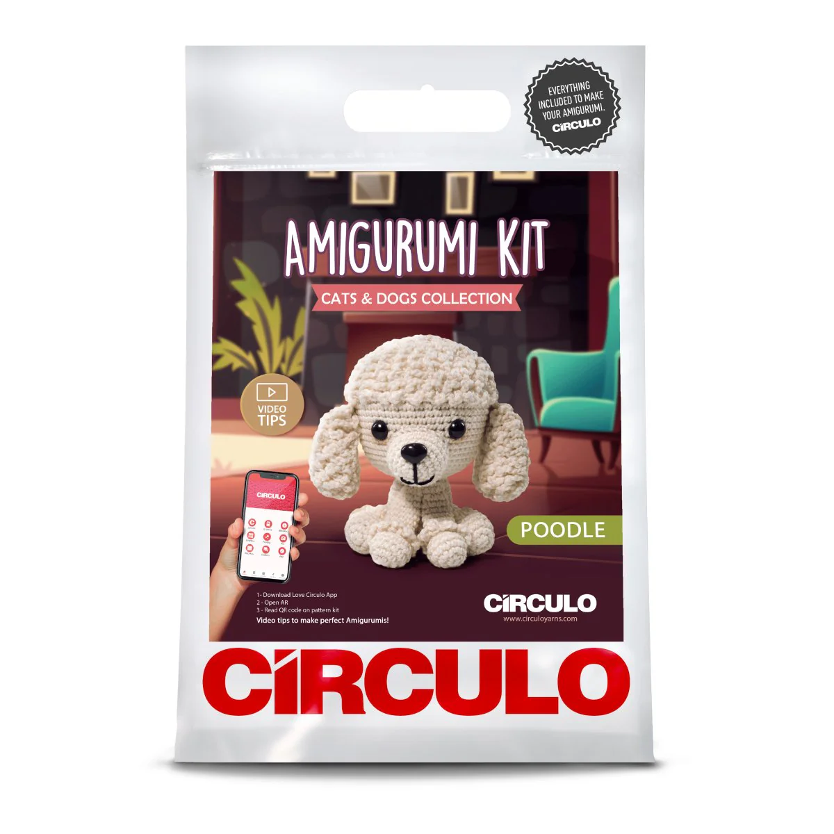 Circulo Amigurumi Kits Cats and Dogs POODLE 03 - Image 4