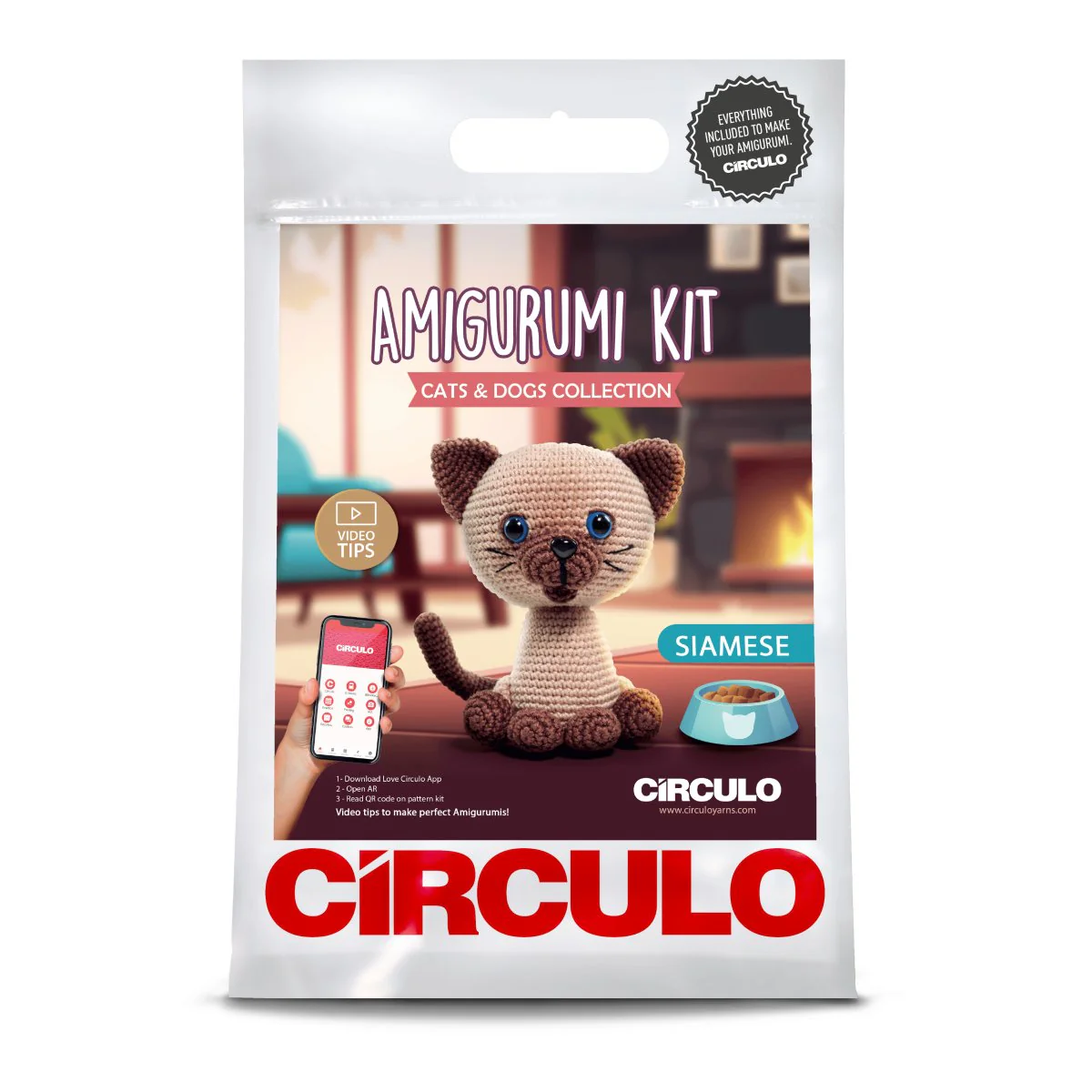 Circulo Amigurumi Kits Cats and Dogs SIAMESE CAT 05 - Image 4