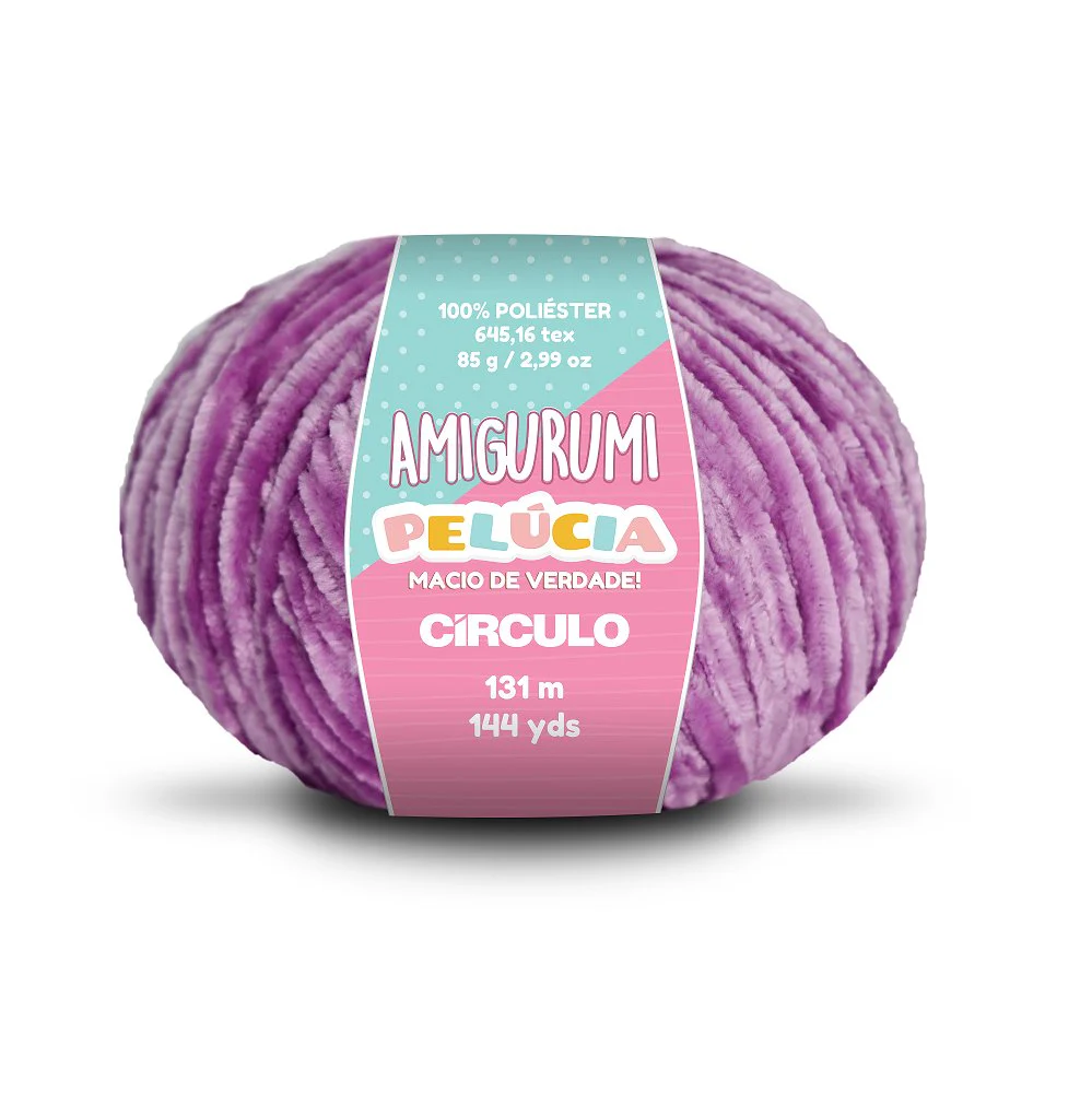 Círculo Amigurumi Pelúcia – Polyester Chenille Yarn (131 m / 100 g) - Image 22
