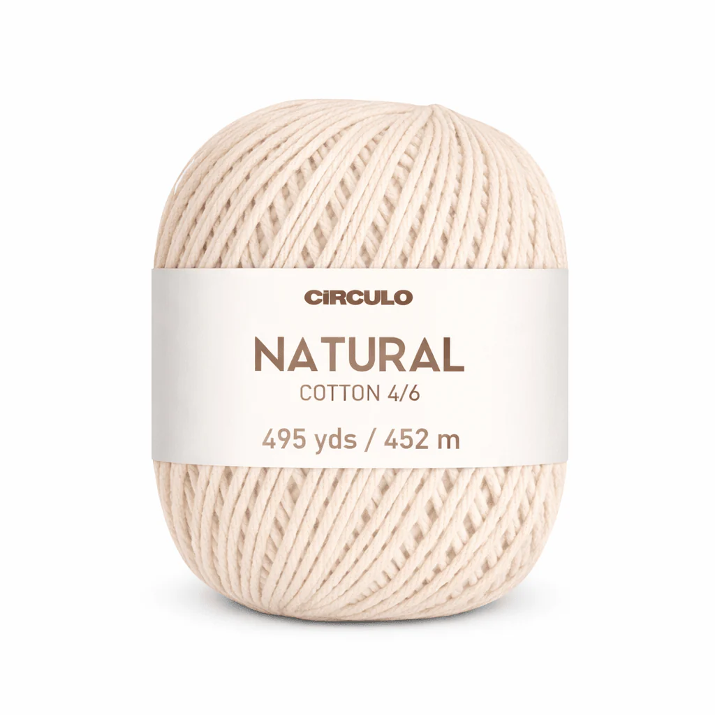 Circulo Barroco - Natural Cotton Yarn, 271m-677m/400g - Image 5