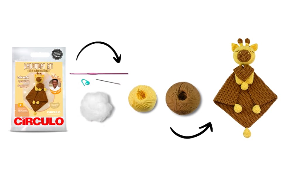Circulo Amigurumi Crochet Kit - Lovey Blanket - Giraffe - Image 10
