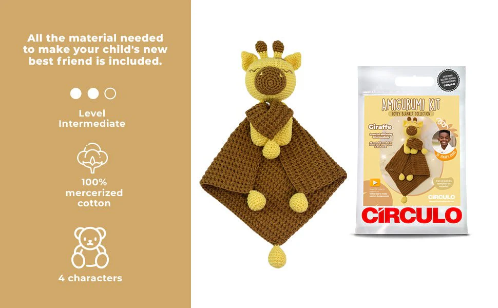 Circulo Amigurumi Crochet Kit - Lovey Blanket - Giraffe - Image 9