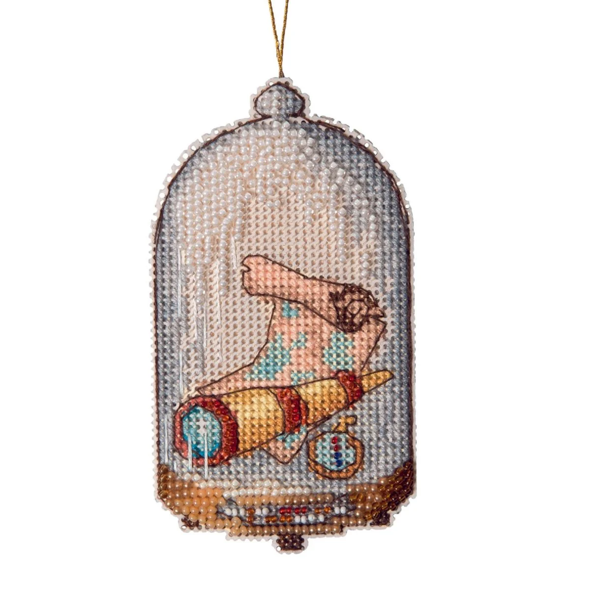 CAPTAIN "In search of treasures series", Counted Cross Stitch Kit, 14 count plastic canvas, size 6,5 x 11 cm, CRYSTAL ART (T-86) - Image 4