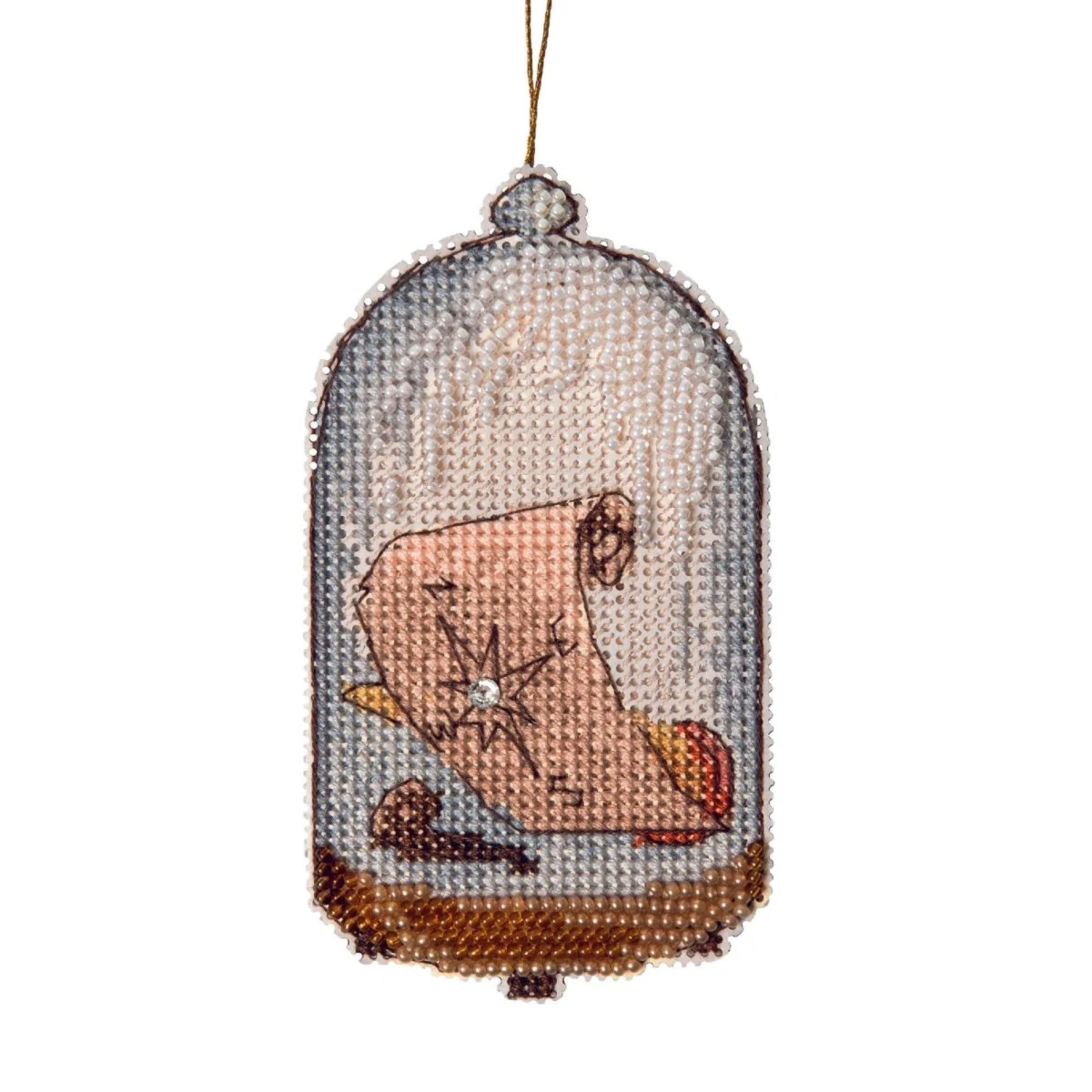 CAPTAIN "In search of treasures series", Counted Cross Stitch Kit, 14 count plastic canvas, size 6,5 x 11 cm, CRYSTAL ART (T-86) - Image 5