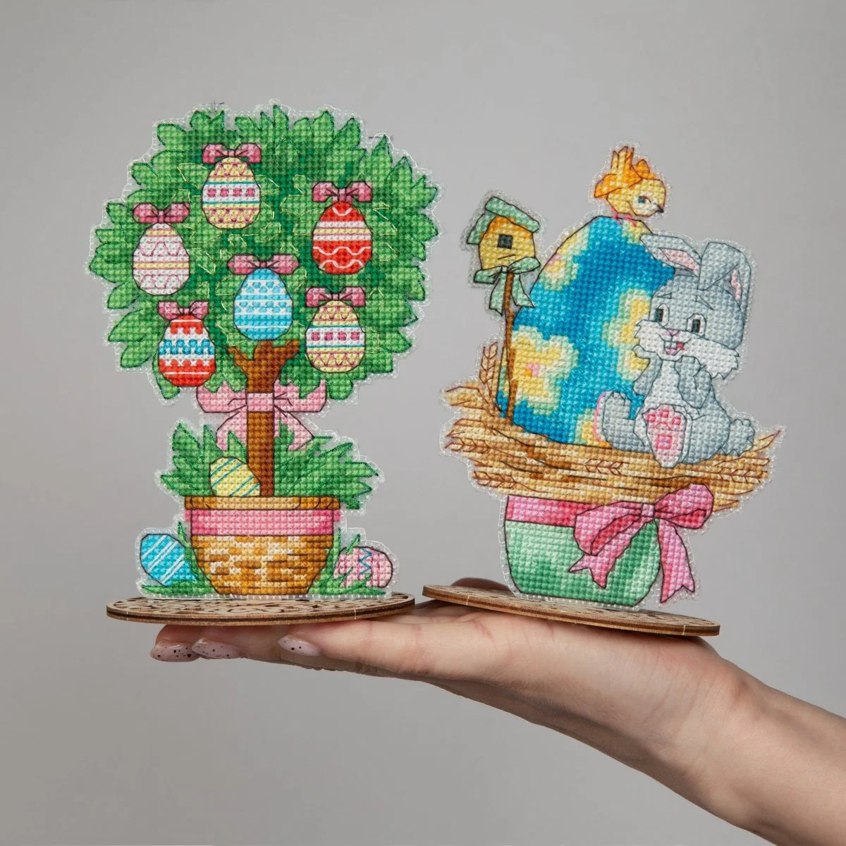 EASTER TREE "Happy Easter!", Counted Cross Stitch Kit, 14 count plastic canvas, size 10,5 x 14 cm, CRYSTAL ART (T-63) - Image 4