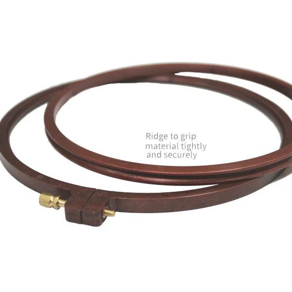Nurge Wood Effect Plastic Embroidery Hoop with Screw - Image 3