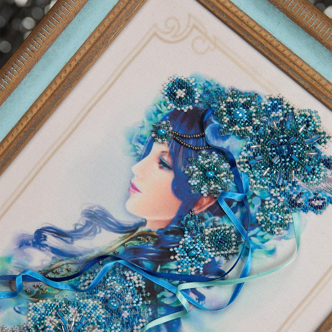 Beadwork kit B-638 "Winter", Bead Embroidery,Winter Bead Embroidery kit by Charivna Mit/ Girl Embroidery/ Seasons Embroidery/ DIY Embroidery Pattern for Intermediate Level/ Craft kit - Image 5