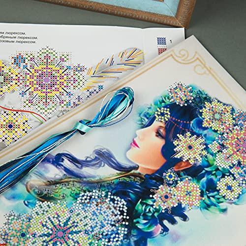 Beadwork kit B-638 "Winter", Bead Embroidery,Winter Bead Embroidery kit by Charivna Mit/ Girl Embroidery/ Seasons Embroidery/ DIY Embroidery Pattern for Intermediate Level/ Craft kit - Image 7